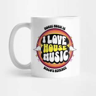HOUSE MUSIC  - I Love Rainbow Circle (Black/Yellow/Red) Mug